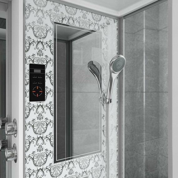 Гидробокс Niagara Luxe NG-7713WL 120x82 см (стекло 5/8 мм), серебро/прозрачное - фото 3