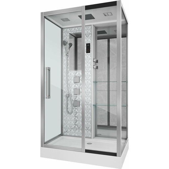 Гидробокс Niagara Luxe NG-7713WR 120x82 см (стекло 5/8 мм), серебро/прозрачное - фото 2