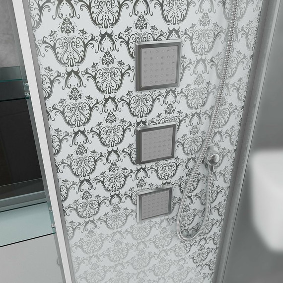 Гидробокс Niagara Luxe NG-7713WR 120x82 см (стекло 5/8 мм), серебро/прозрачное - фото 4