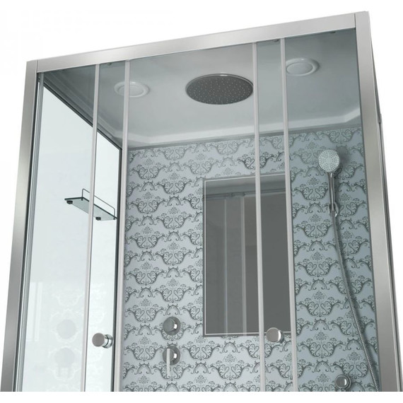 Душевая кабина Niagara Luxe NG-7772QG 120x90 см, серебро/прозрачное - фото 4