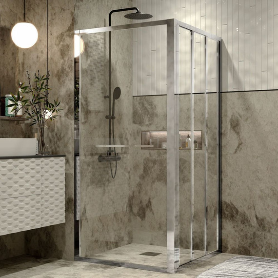 Душевое ограждение Grossman Alba 90x90 см GR-9090Al1, хром/прозрачное - фото 3