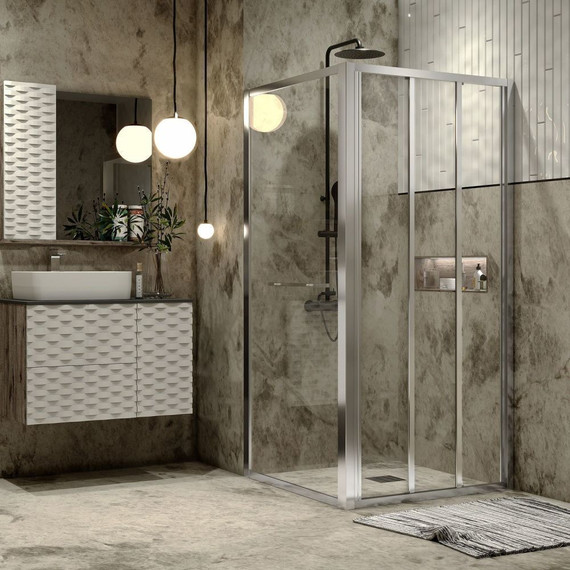 Душевое ограждение Grossman Alba 90x90 см GR-9090Al1, хром/прозрачное - фото 4