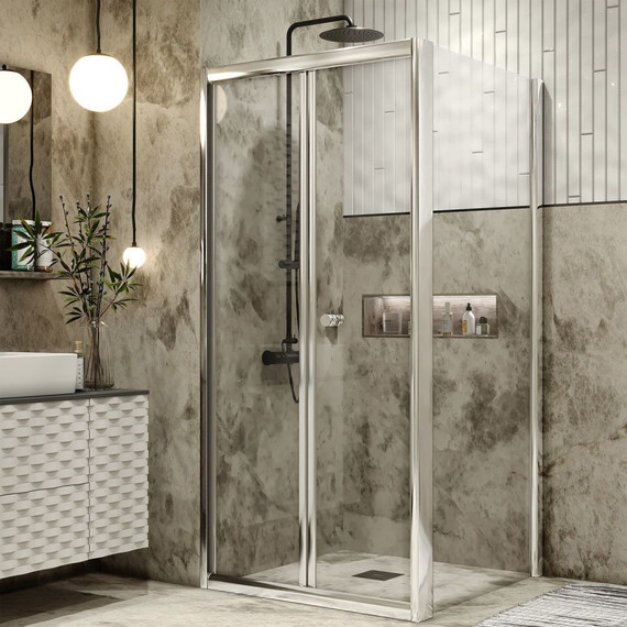 Душевое ограждение Grossman Alba 90x90 см GR-9090Al2, хром/прозрачное - фото 4