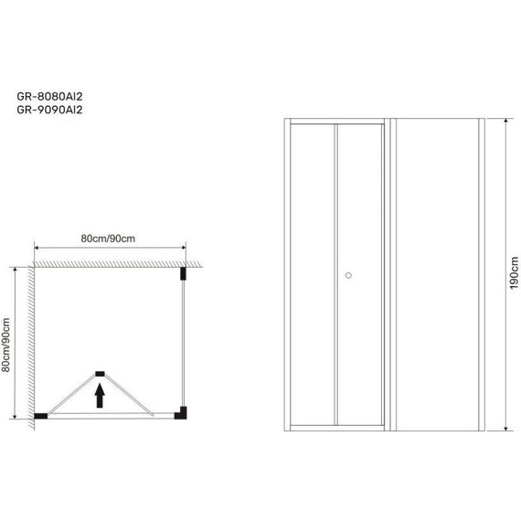 Душевое ограждение Grossman Alba 90x90 см GR-9090Al2, хром/прозрачное - фото 9