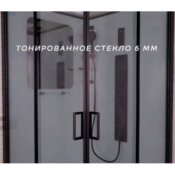 Душевая кабина Niagara Premium NG-6901-01D BLACK 90x90 см, черный/тонированное (безсиликоновая сборка) - фото 6