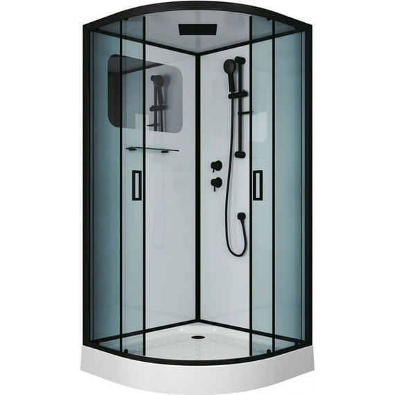 Душевая кабина Niagara Premium 69010134BLACK 90x90 см, черный/тонированное (безсиликоновая сборка) - фото, картинка 2 Душевая кабина Niagara Premium 69010134BLACK 90x90 см, черный/тонированное (безсиликоновая сборка) - фото 2