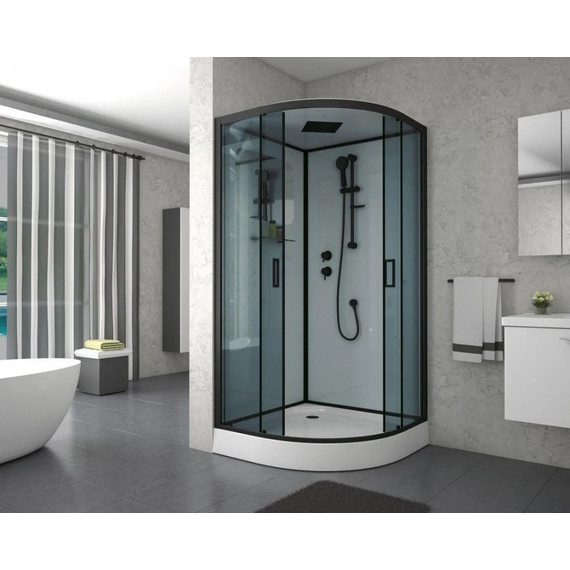 Душевая кабина Niagara Premium NG-6901-01 BLACK 90x90 см, черный/тонированное (безсиликоновая сборка) - фото 