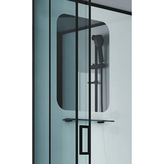 Душевая кабина Niagara Premium NG-6902-01D BLACK 100x100 см, черный/тонированное (безсиликоновая сборка) - фото 3