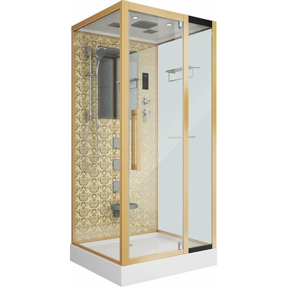 Гидробокс Niagara Luxe NG-7714G 100x90 см, золото/прозрачное - фото 2