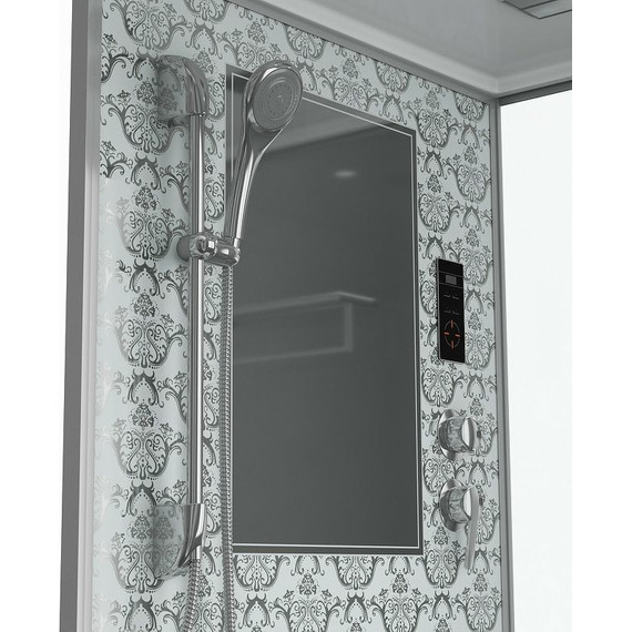 Гидробокс Niagara Luxe NG-7714W 100x90 см, серебро/прозрачное - фото 8