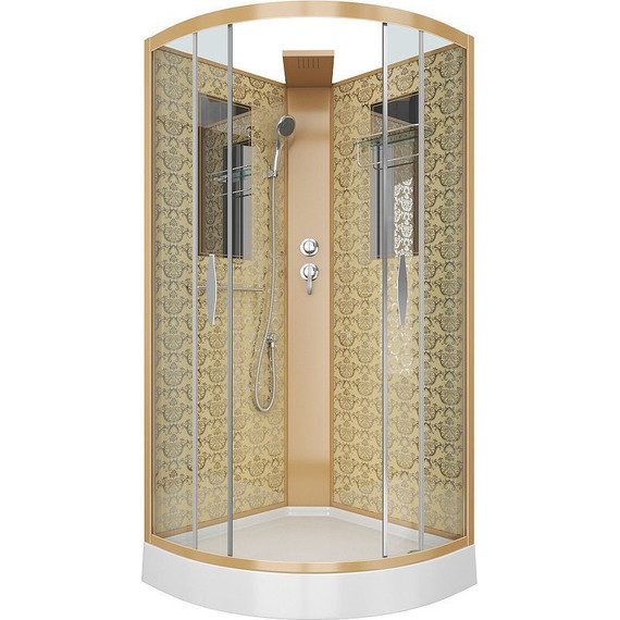 Душевая кабина Niagara Luxe NG-7715GBK 90x90 см, золото/прозрачное - фото 2