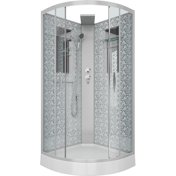 Душевая кабина Niagara Luxe NG-7715WBK 90x90 см, серебро/прозрачное - фото 2