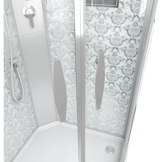 Душевая кабина Niagara Luxe NG-7715WBK 90x90 см, серебро/прозрачное - фото 3