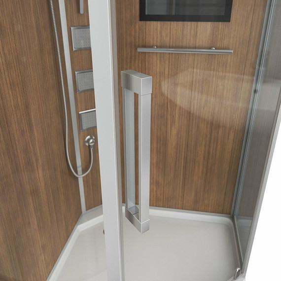 Гидробокс Niagara Luxe NG-7717WD 100x100 см (стекло 5/8 мм), хром/прозрачное - фото 5