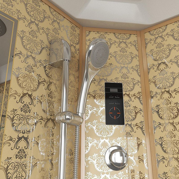 Гидробокс Niagara Luxe NG-7744G 120x120 см, золото/прозрачное - фото 3