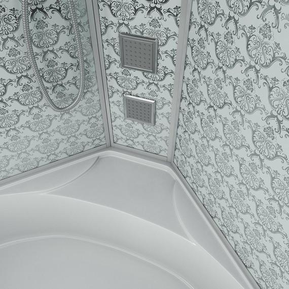 Гидробокс Niagara Luxe NG-7744W 120x120 см, серебро/прозрачное - фото 5