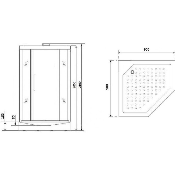 Душевая кабина Niagara Luxe NG-7799GBK 90x90 см, золото/прозрачное - фото 7