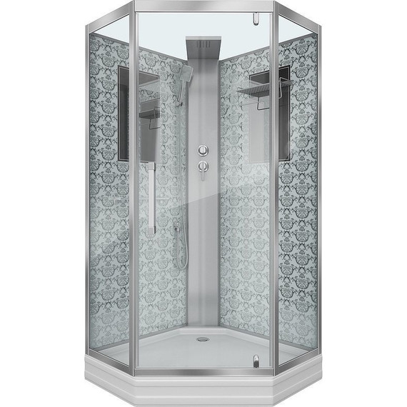 Душевая кабина Niagara Luxe NG-7799WBK 90x90 см, серебро/прозрачное - фото 2