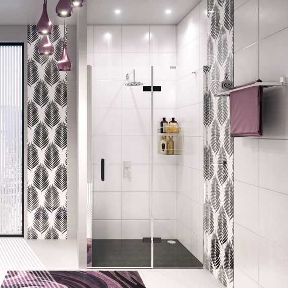 Душевая дверь WasserKraft Aller 120 см 10H05RBLACK MATT (стекло 8 мм), хром/прозрачное - фото 2