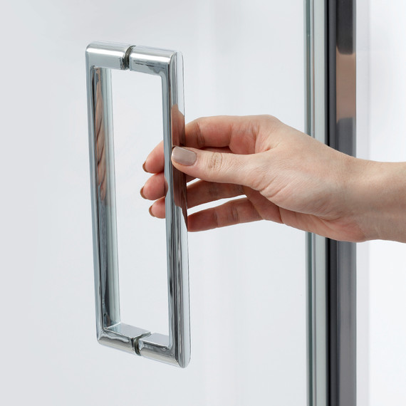 Душевое ограждение WasserKraft Weser 90x100 см 78F18, хром/прозрачное - фото 3