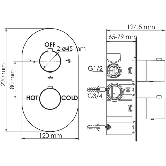 Смеситель для ванны с термостатом WasserKraft Berkel 4844 Thermo - фото 4