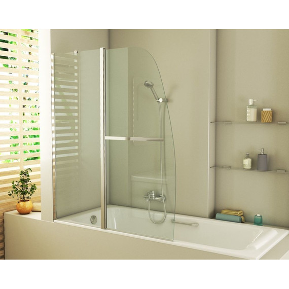 Шторка для ванны Grossman 1200х1400 мм GR-100/2, хром/прозрачное - фото 2