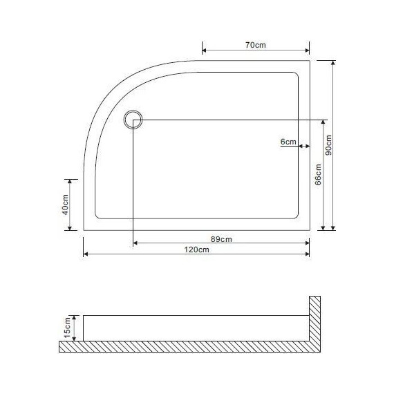 Поддон акриловый Grossman 120x90 см GR-41210920L L - фото 3