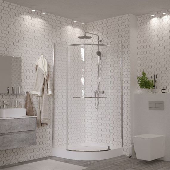 Душевое ограждение Grossman Classic 90x90 см GR-7090, хром/прозрачное - фото 2