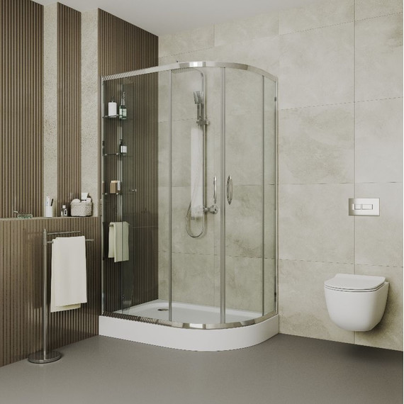 Душевое ограждение Grossman Classic 120x80 см GR-9120L L, хром/прозрачное - фото 2