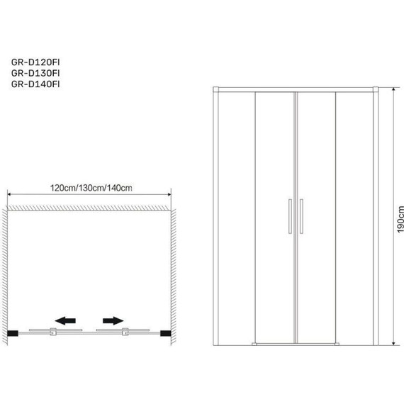 Душевая дверь Grossman Fly 120 см GR-D120Fl, хром/прозрачное - фото 3