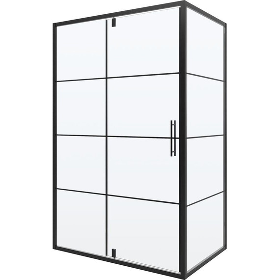 Душевое ограждение Niagara Nova 120x80 см NG-0220-08 BLACK, черный/прозрачное - фото 2