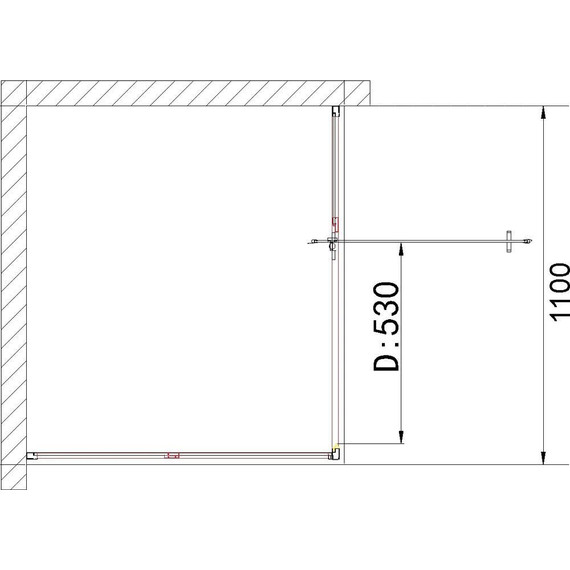 Душевая дверь Niagara Nova 110 см NG-63-11A, хром/прозрачное - фото 5