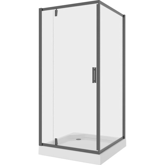 Душевое ограждение Niagara Nova 90x90 см NG-6801-08 BLACK, черный/прозрачное - фото 2