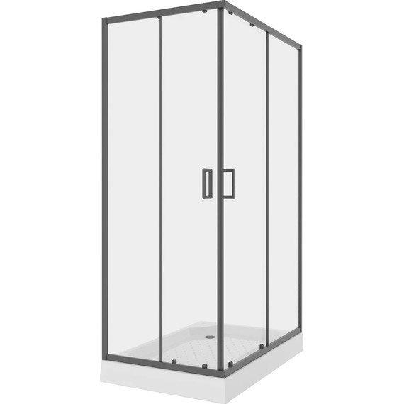 Душевое ограждение Niagara Nova 120x80 см NG-6810-08 BLACK, черный/прозрачное - фото 2