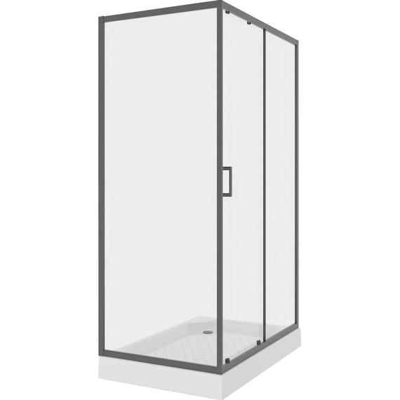 Душевое ограждение Niagara Nova 120x80 см NG-6812-08 BLACK, черный/прозрачное - фото 2