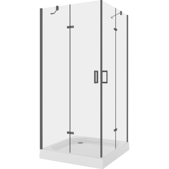 Душевое ограждение Niagara Nova 100x100 см NG-6814-08 BLACK, черный/прозрачное - фото 2