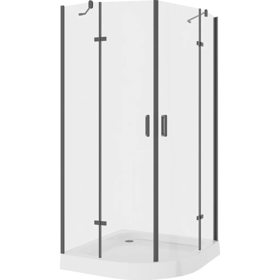 Душевое ограждение Niagara Nova 100x100 см NG-6816-08 BLACK, черный/прозрачное - фото 2