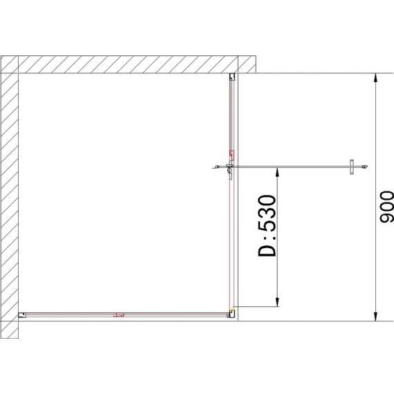 Душевая дверь Niagara Nova 90 см NG-83-9AB, черный/прозрачное - фото 3