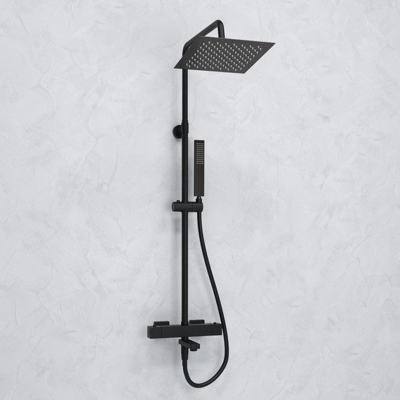 Душевая стойка с термостатом WasserKraft A299.255.218.BM Thermo, черный - фото 2