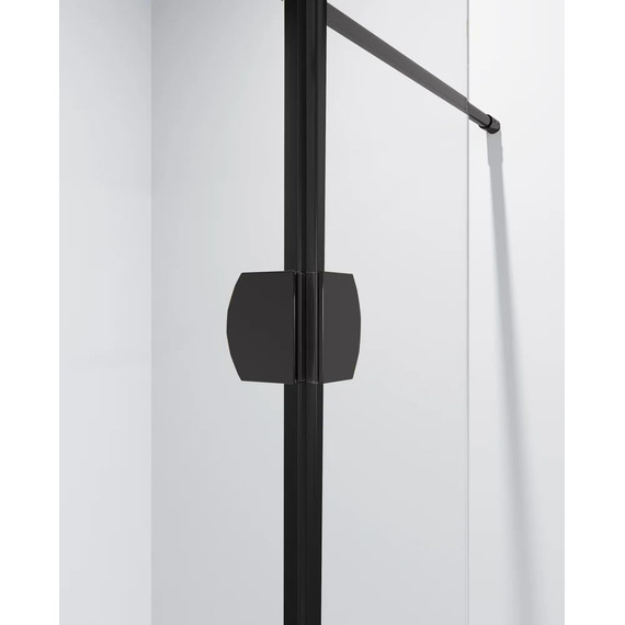 Душевая перегородка Niagara Nova 100 см NG-682-10BLACK с кронштейном, черный/прозрачное - фото 4