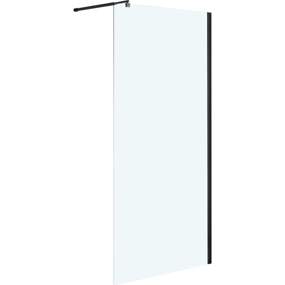 Душевая перегородка Niagara Nova 70 см NG-683-70BLACK с кронштейном, черный/прозрачное - фото 2