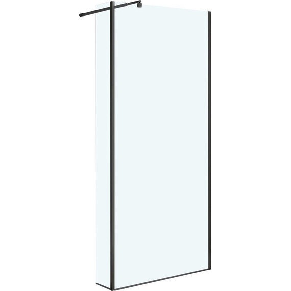 Душевая перегородка Niagara Nova 100 см NG-684-10BLACK с кронштейном, черный/прозрачное - фото 2