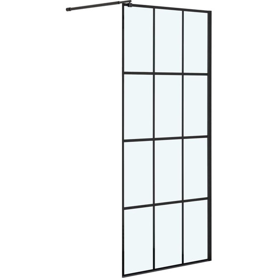 Душевая перегородка Niagara Nova 100 см NG-685-10BLACK с кронштейном, черный/прозрачное - фото 2