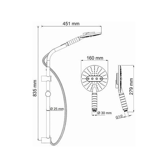 Душевая стойка WasserKraft A044 - фото, картинка 8 Душевая стойка WasserKraft A044 - фото 8