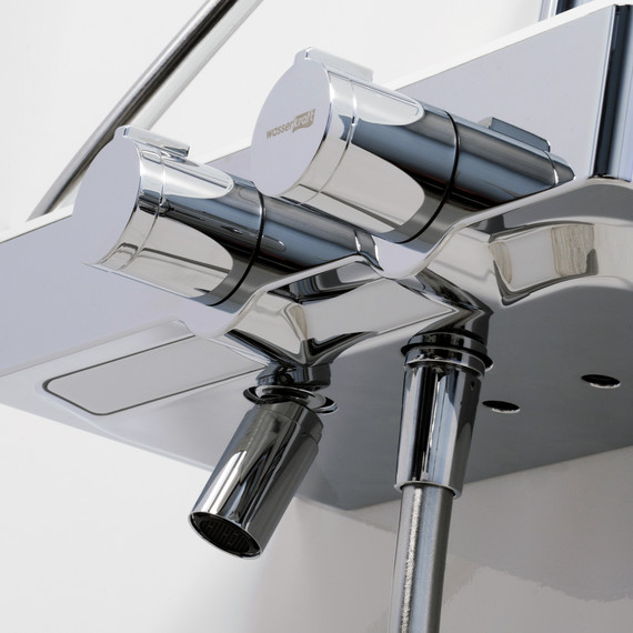 Душевая стойка с термостатом WasserKraft A113.067.155.CH Thermo, хром/белый - фото 4