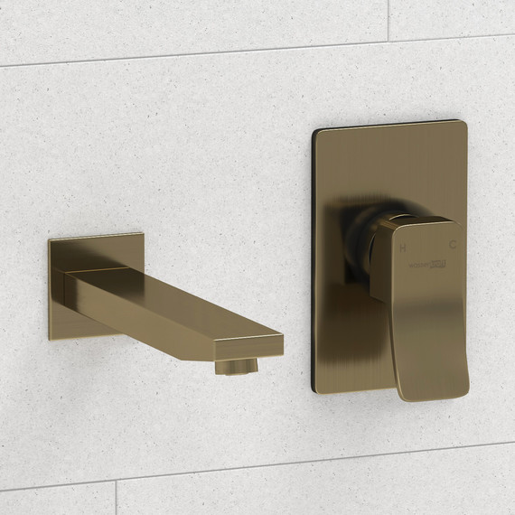 Смеситель для раковины настенный WasserKraft Exter A16573, светлая бронза - фото 2