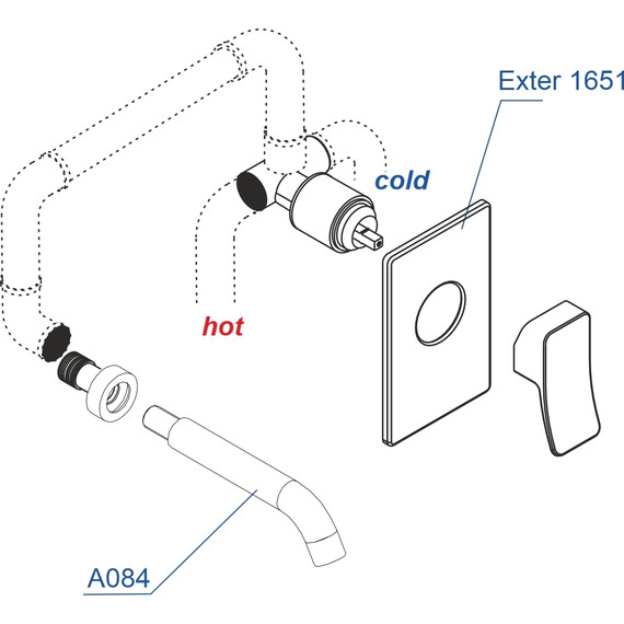 Смеситель для раковины настенный WasserKraft Exter A16573, светлая бронза - фото 3