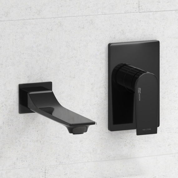 Смеситель для раковины настенный WasserKraft Glan A66553, черный глянец - фото 2