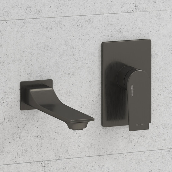 Смеситель для раковины настенный WasserKraft Wiese A84563, оружейная сталь - фото 2