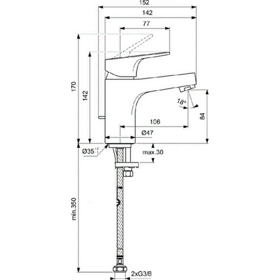 Смеситель для раковины Ideal Standard Cerabase BC827AA - фото 2